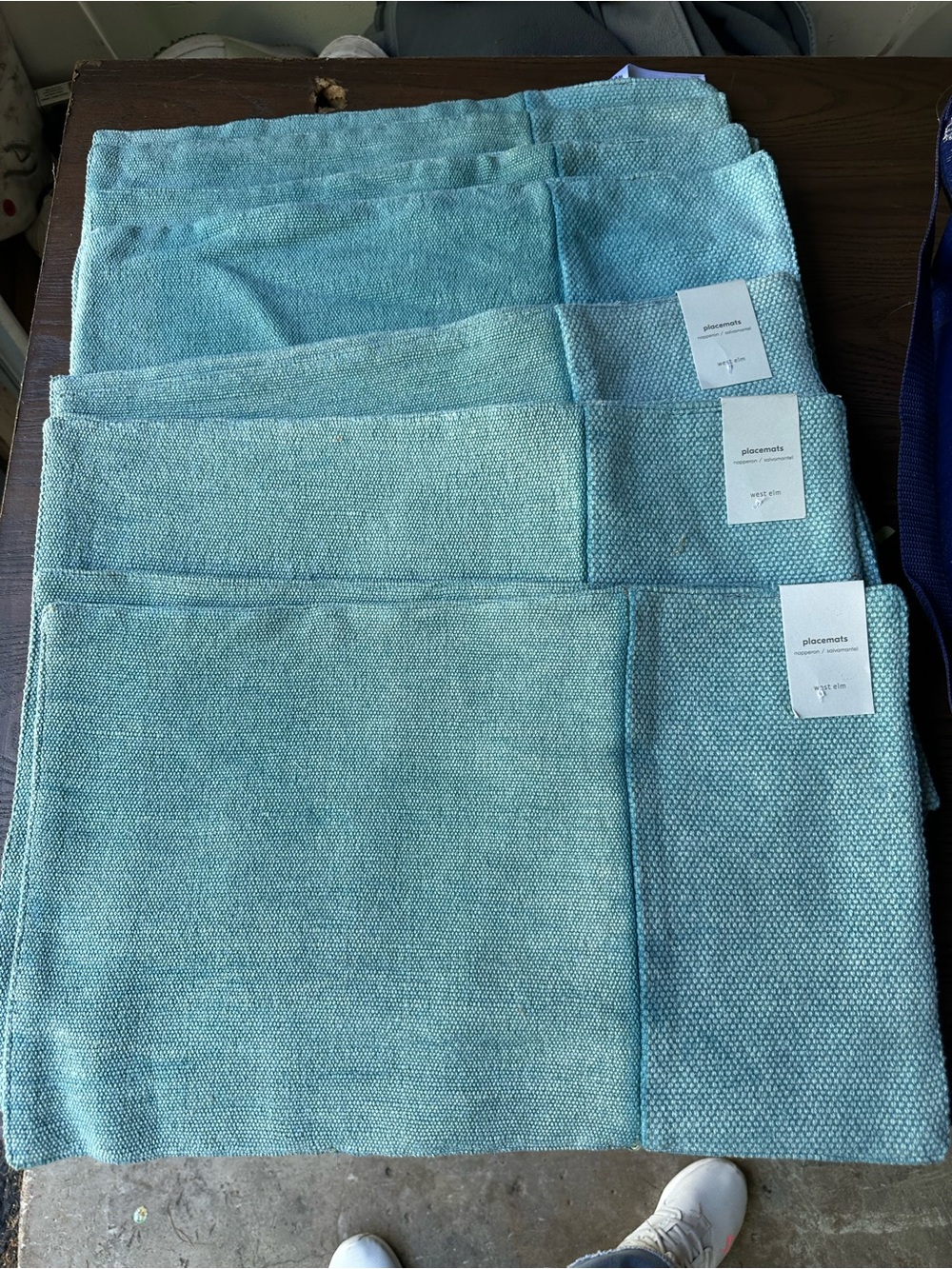 West Elm - Placemats Aqua Blue Set of 12